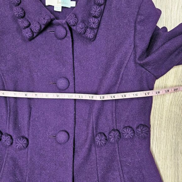 Boden Womens Purple Wool Mid-length Coat Size 6 - Picture 6 of 13